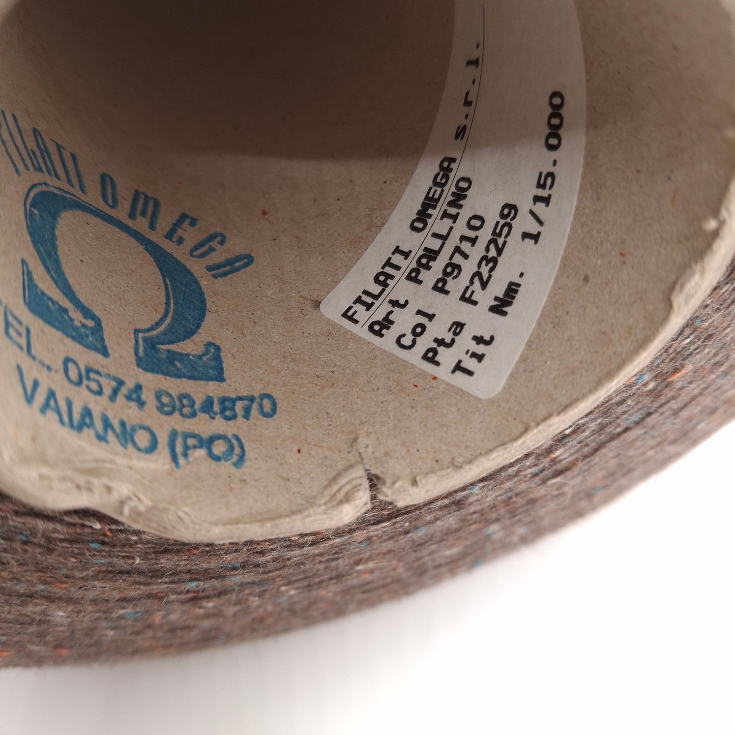 Hilo italiano de tweed de seda y lana de 100 g color gris N.1103