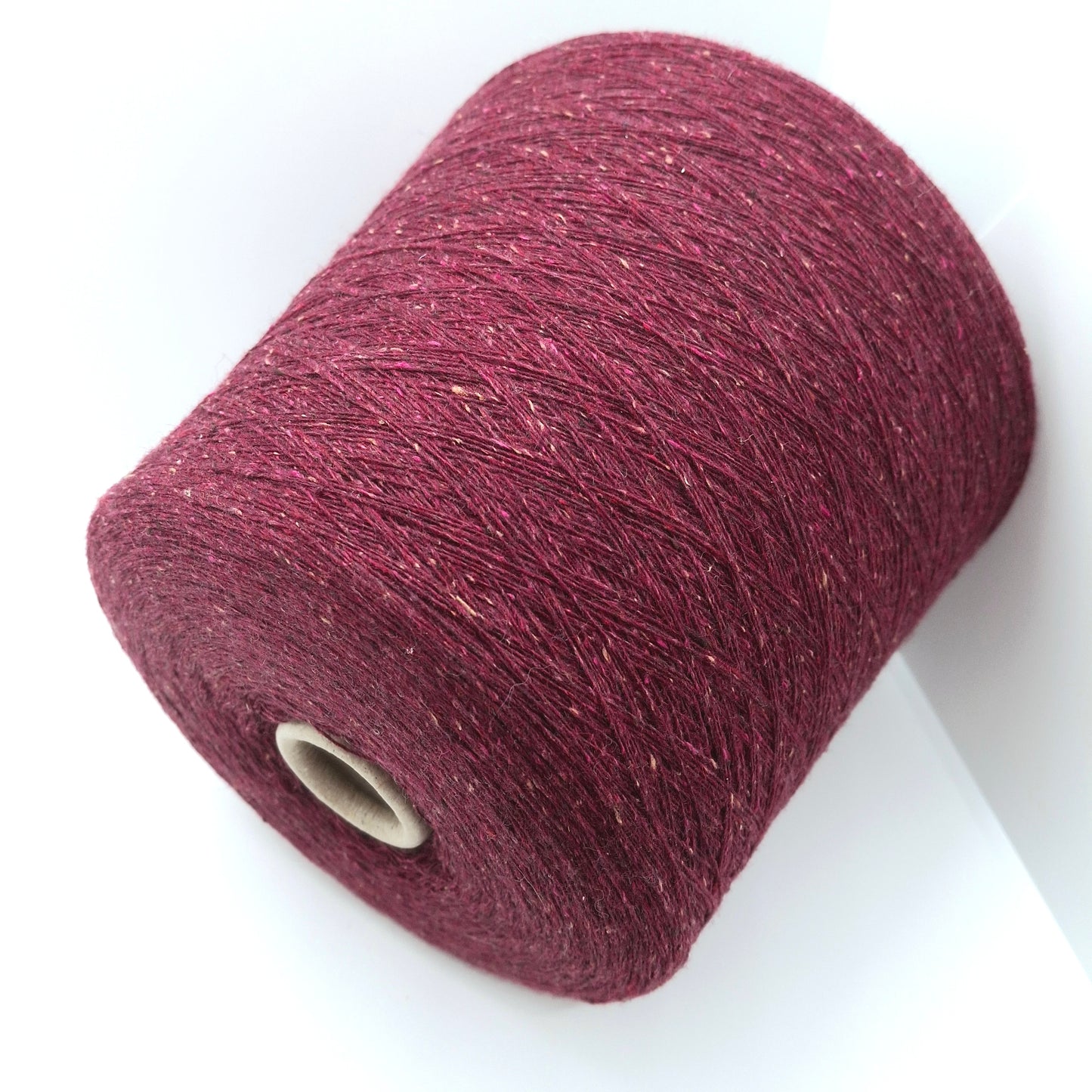 100 g Wollseide-Tweed-Garn, italienische Farbe Bordeaux Nr. 1104