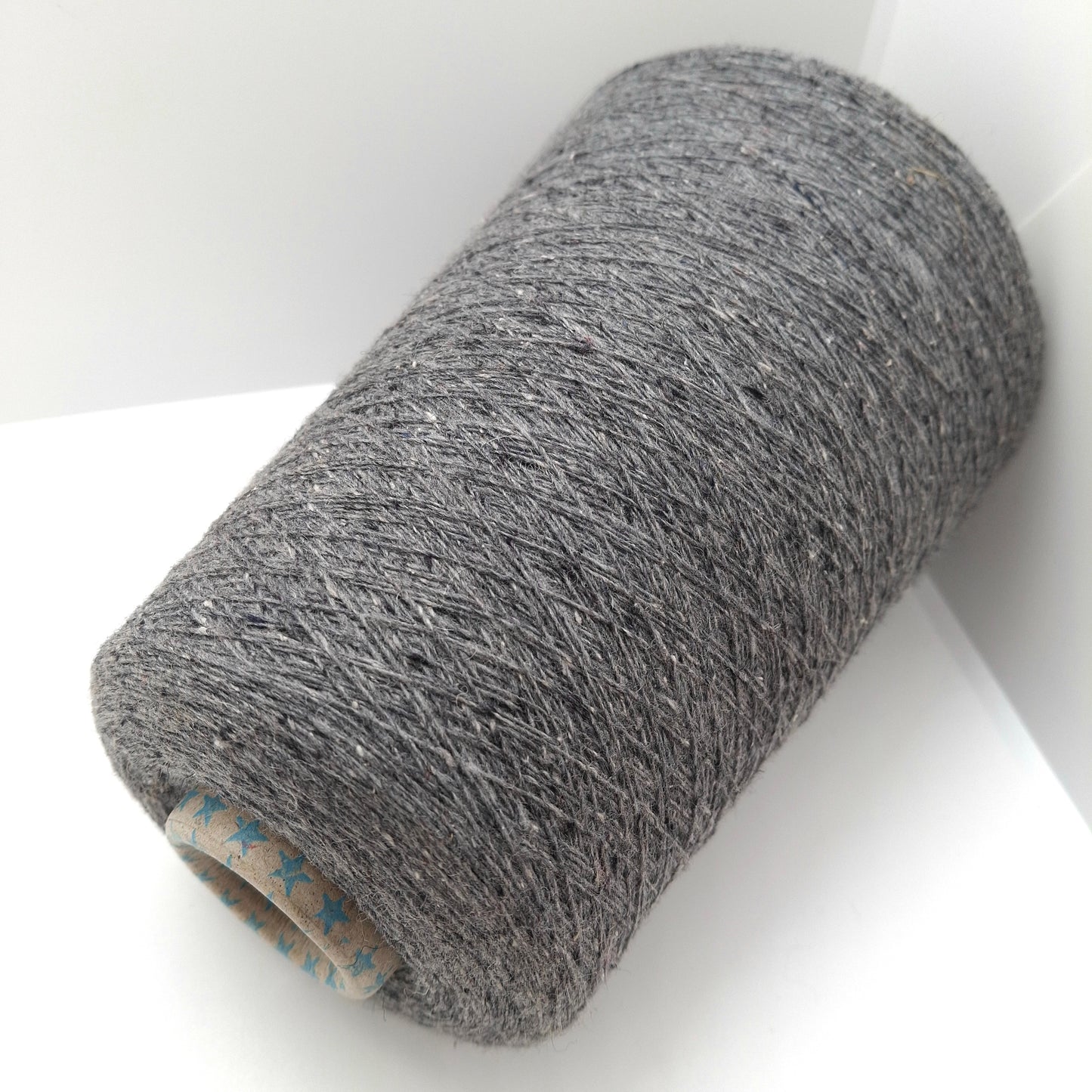 Hilo italiano de tweed de seda y lana de 100 g color gris N.1103