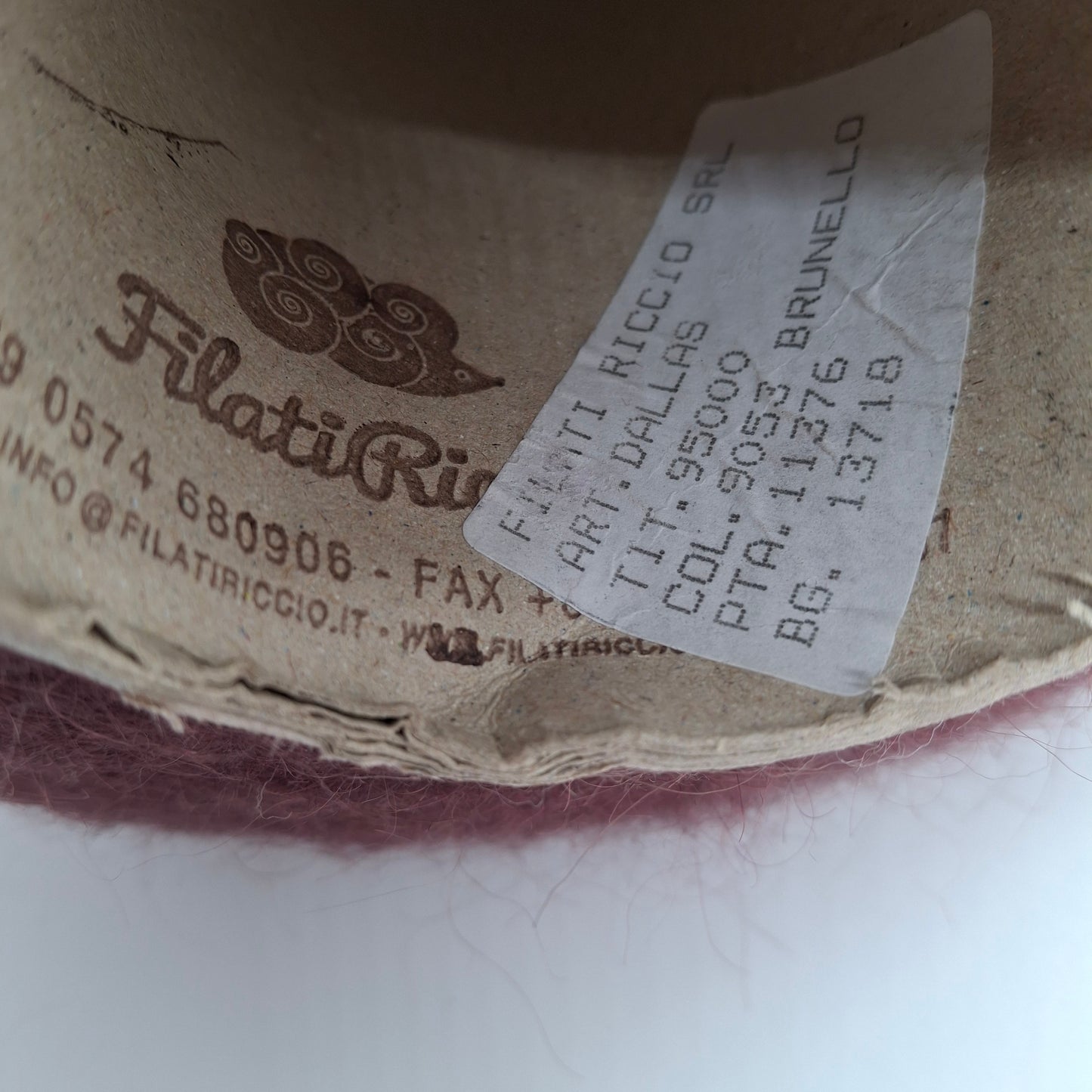 100g Soft Mohair Italian Yarn Bordeaux Color No. 1097