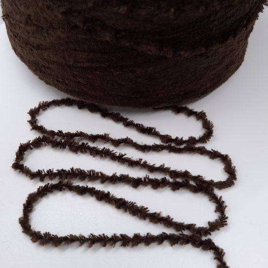 100g Tagliatino filato italiano colore Marrone Lucido N.1108