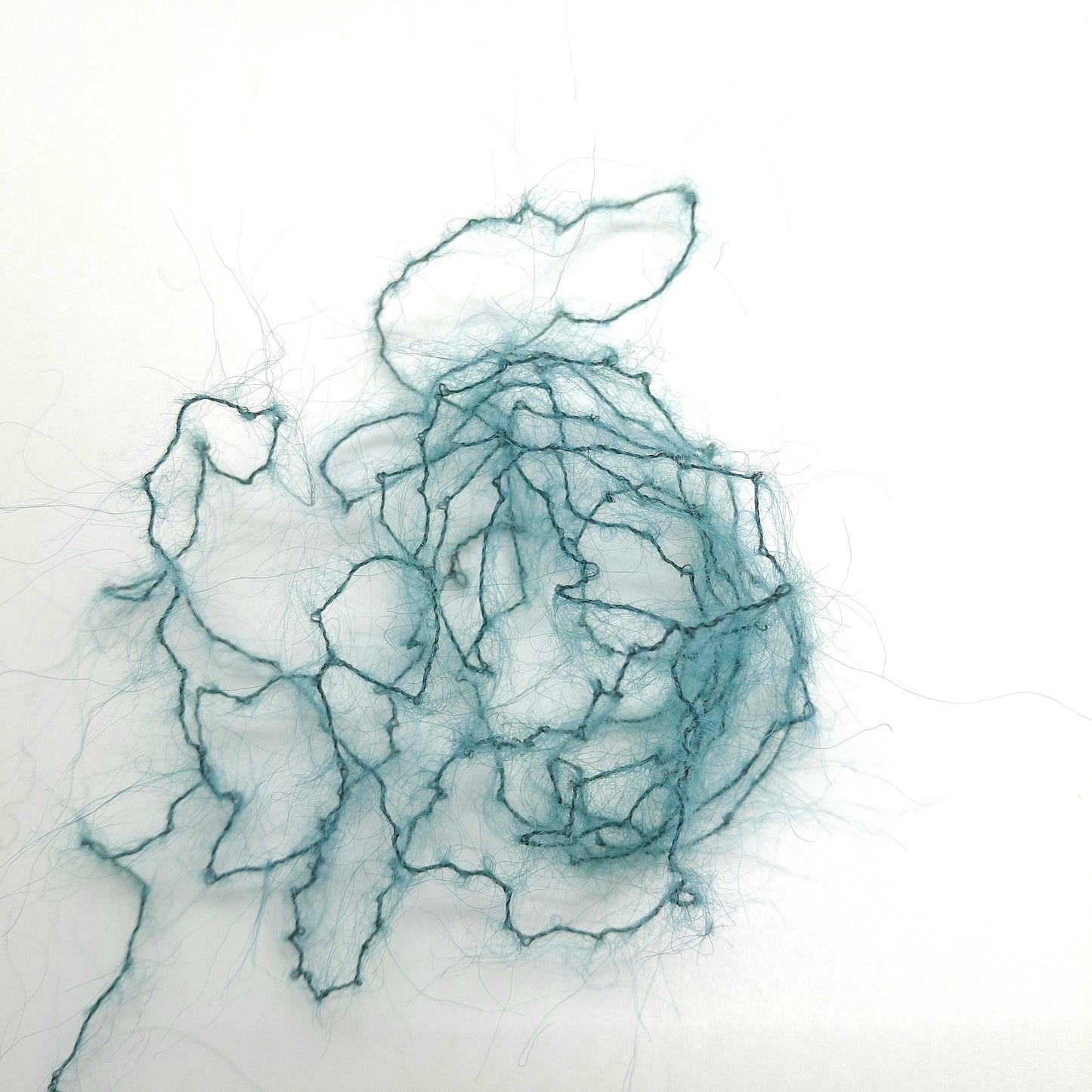 100 g de fil mohair italien, couleur vert émeraude, n° 1126