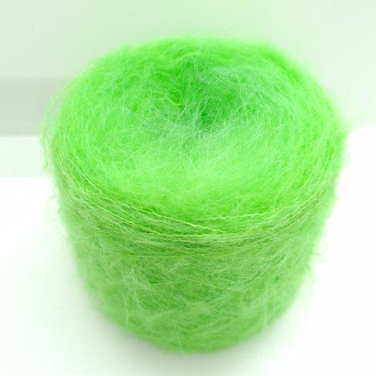 100g Mohair morbido filato italiano colore Verde Lime N.1128