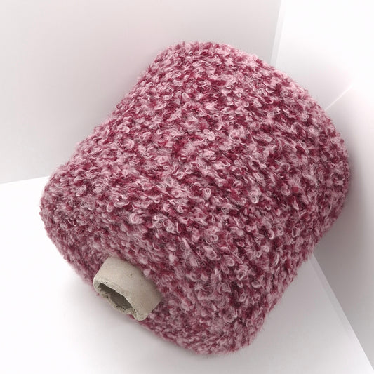 100g Bouclé filato italiano colore Bordeaux Rosa N.1134