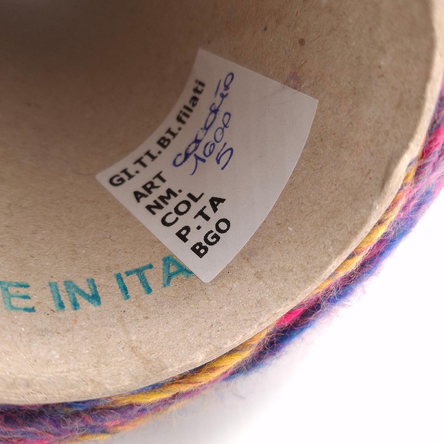 400g Filato italiano colore Blu Fucsia Senape N.1152