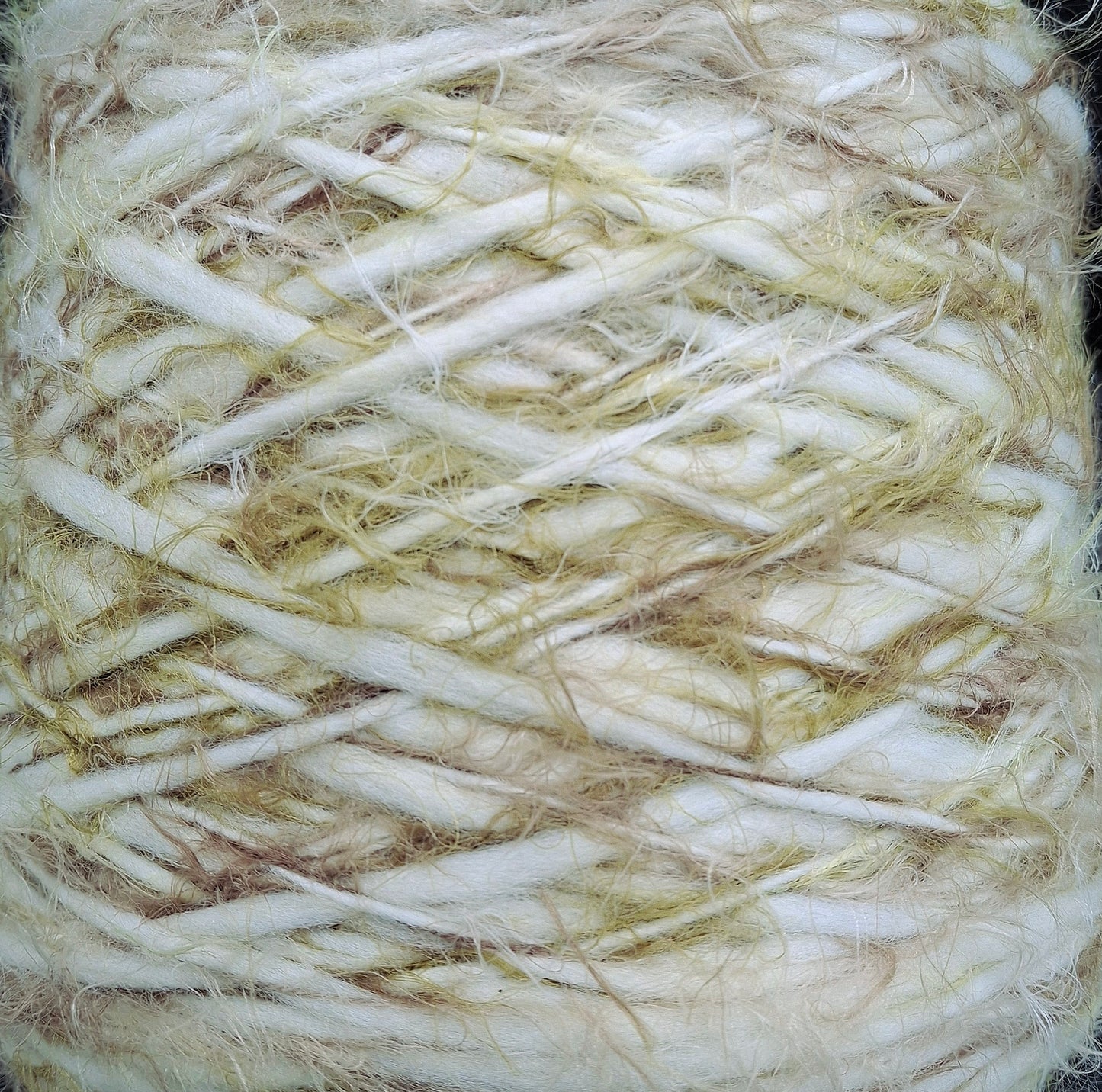 Filato italiano Irregolare colore Bianco Beige Senape N.1153