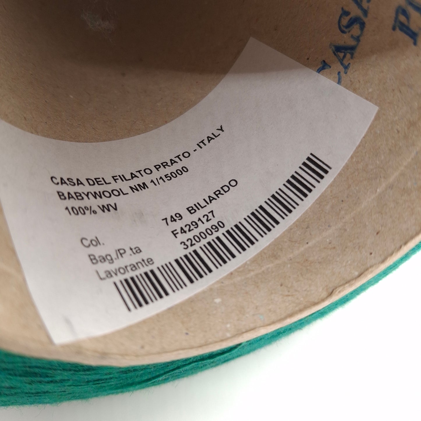 Extrafeines italienisches Merinowollgarn, Farbe Grün Nr. 1171