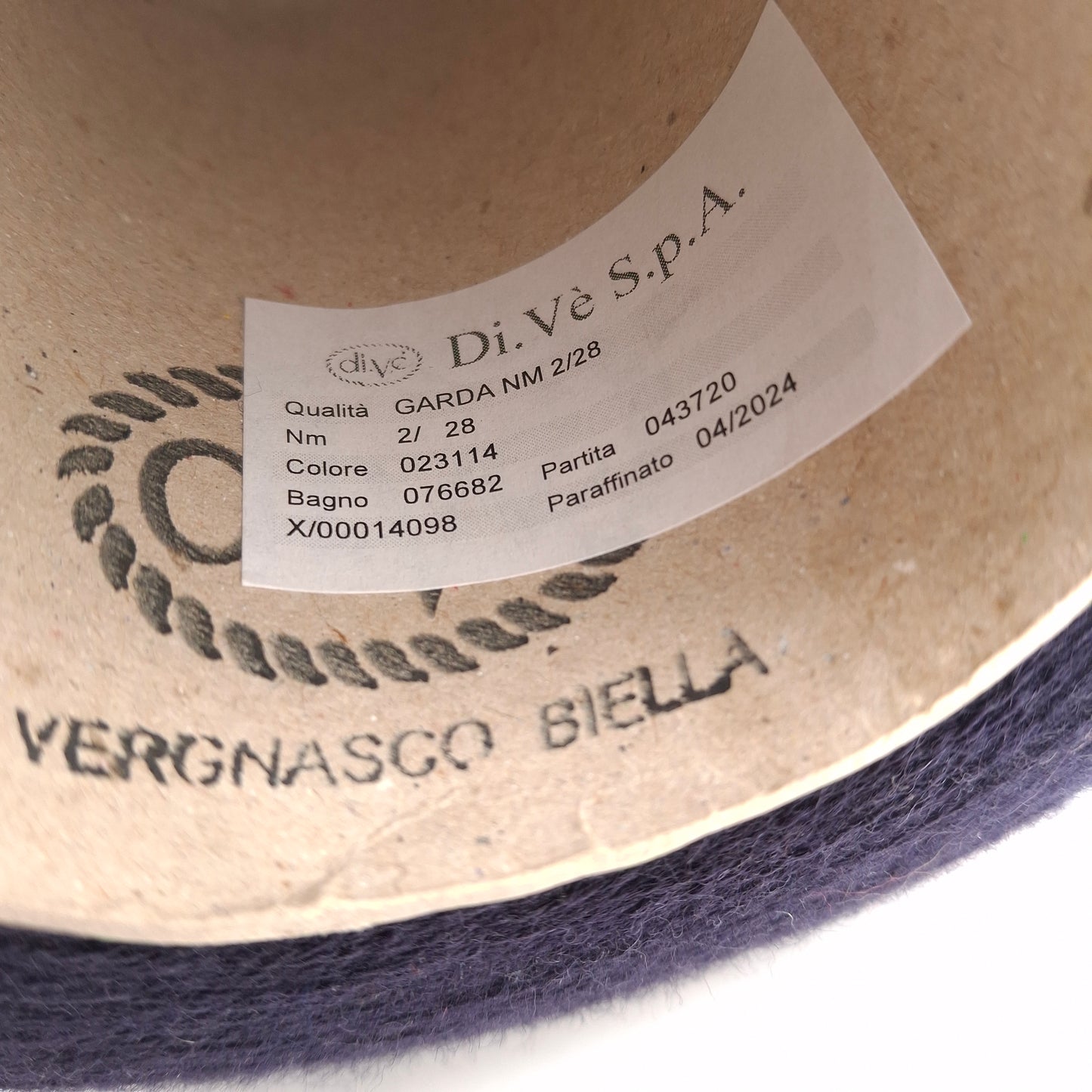 Lana Merino filato italiano colore Blu Notte N.1162