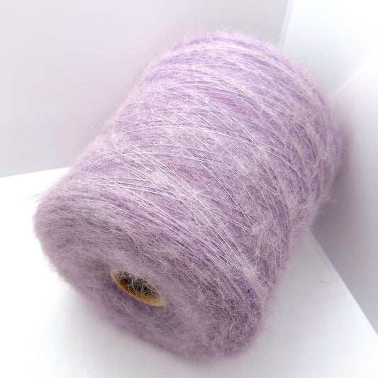 620g Mohair Alpaca morbido filato italiano colore Lilla Mélange N.1181