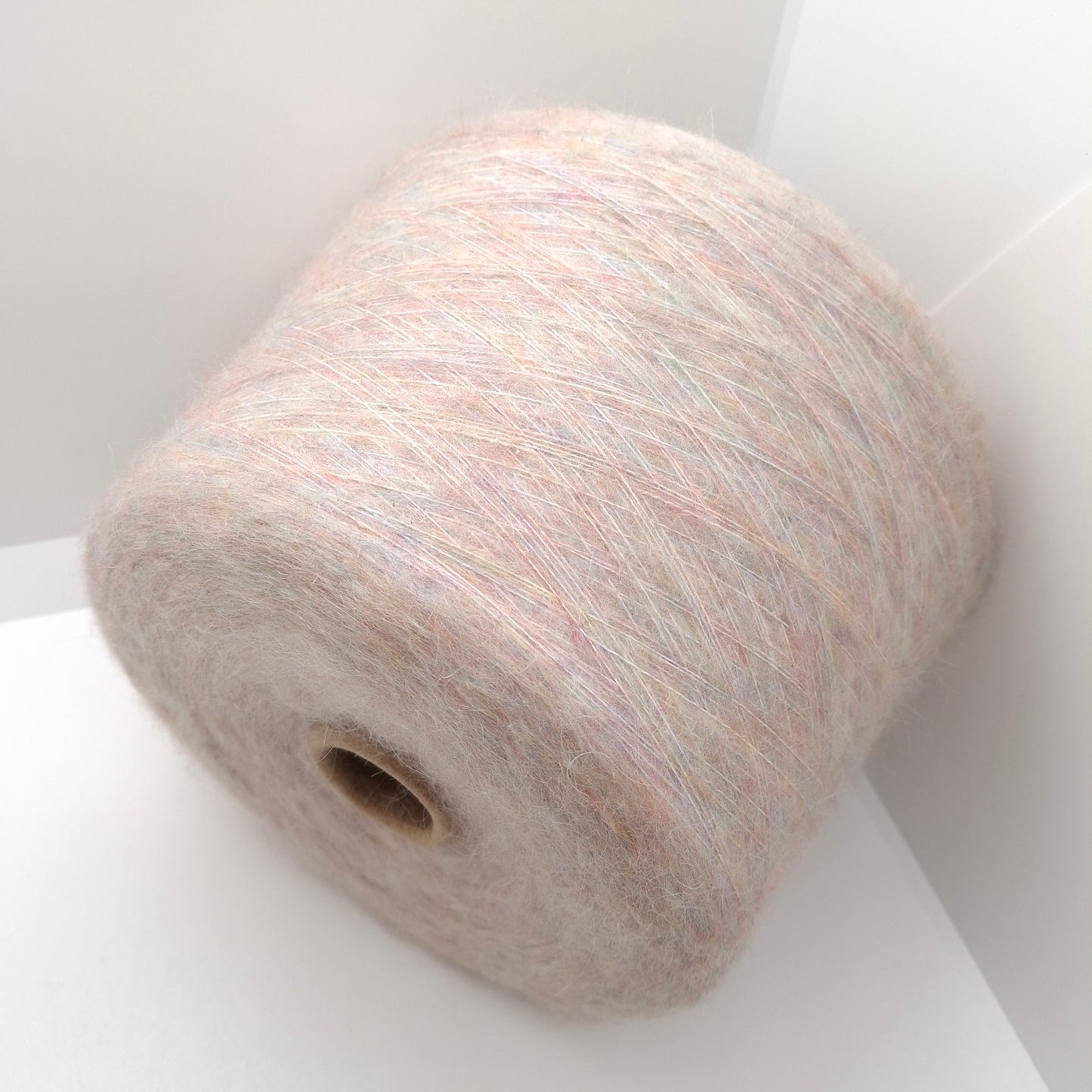 100g Soft Mohair Italian Yarn Color Beige Grey Mélange N.1182