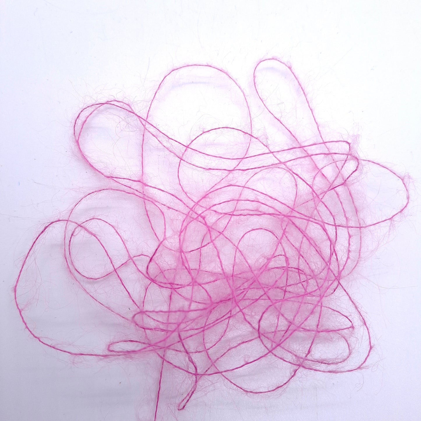 100g blødt mohair garn i italiensk farve, lyserød, nr. 1198