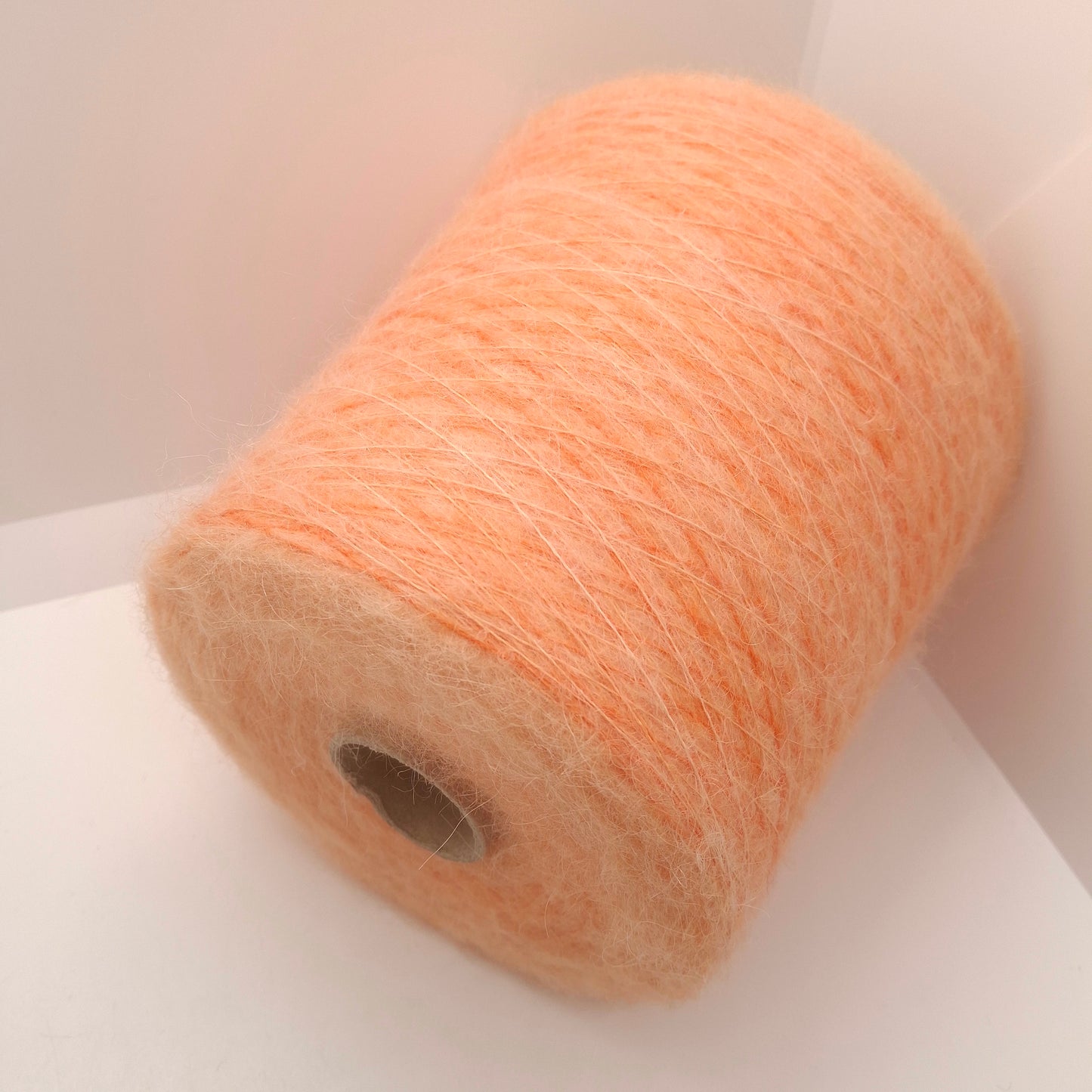 100g Mohair Alpaca morbido filato italiano colore Arancione Mélange N.1194