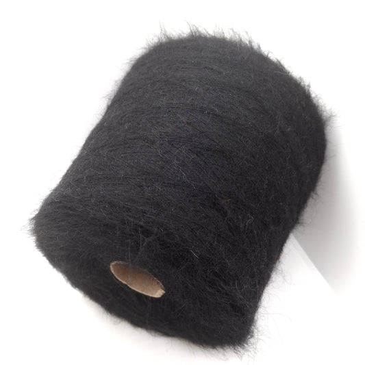 100g Mohair filato italiano colore Nero N.1183