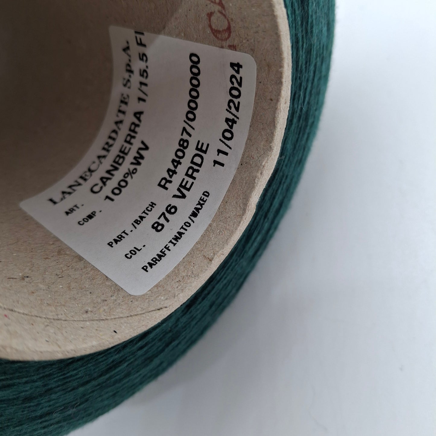 Canberra Extrafeine Wolle, italienisches Garn, Farbe Grün, Nr. 1211