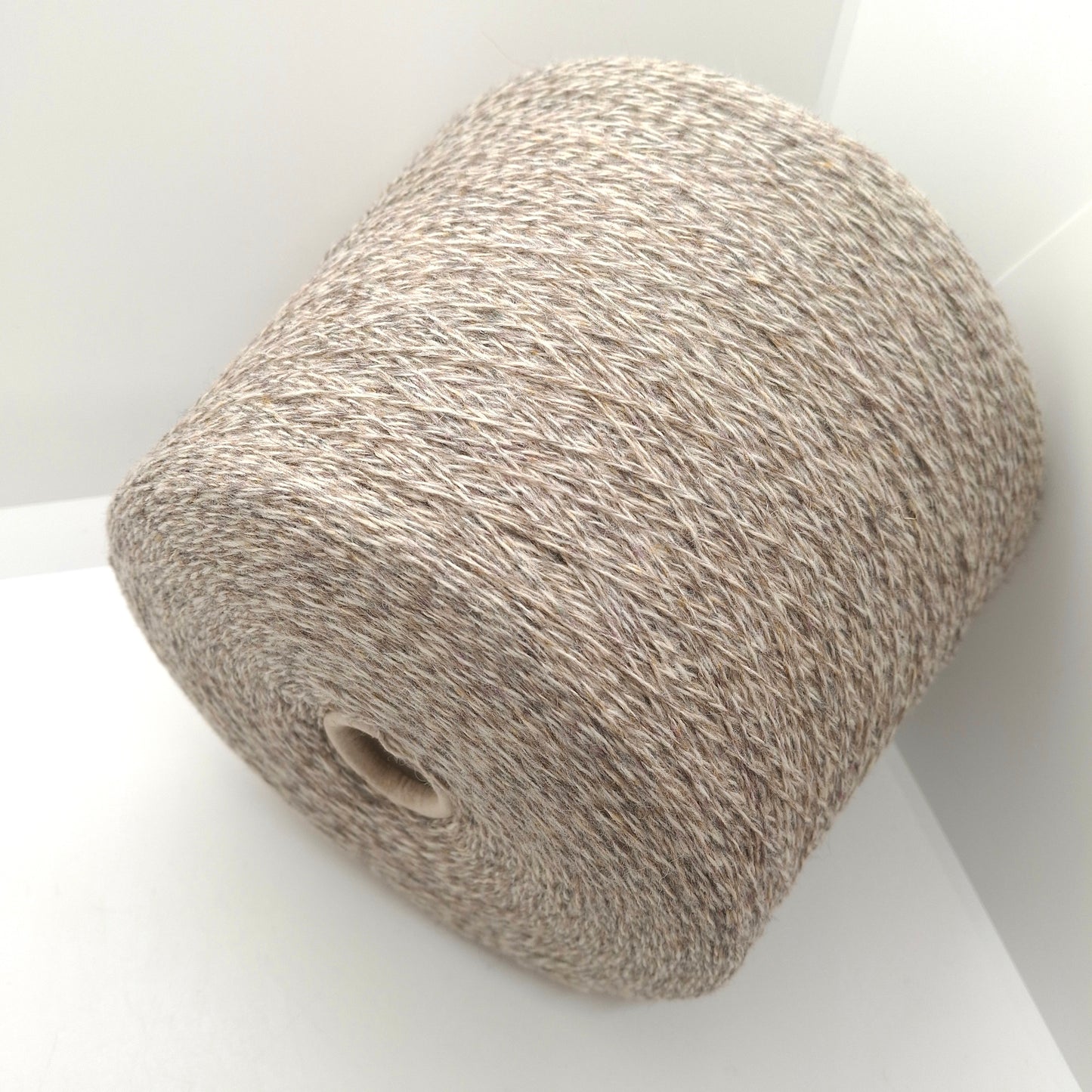 100g Shetland Uld 100% Italiensk garn farve Beige Grå N.1207