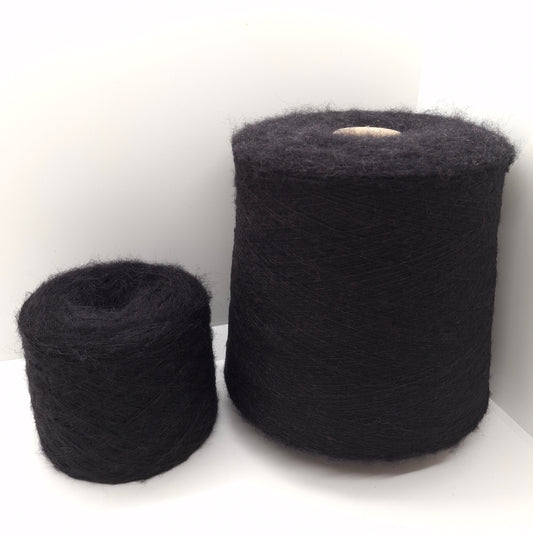 100g Alpaca Superfine morbido filato italiano colore Nero N.1202