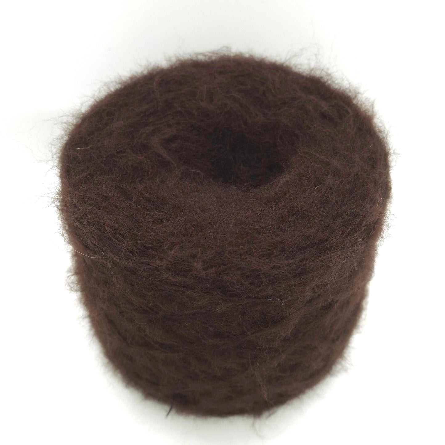 100g Brushed Wool soft Italian yarn Chocolate Brown color N.1223