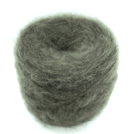 100g Lana Spazzolata filato italiano morbido colore Verde Oliva N.1224