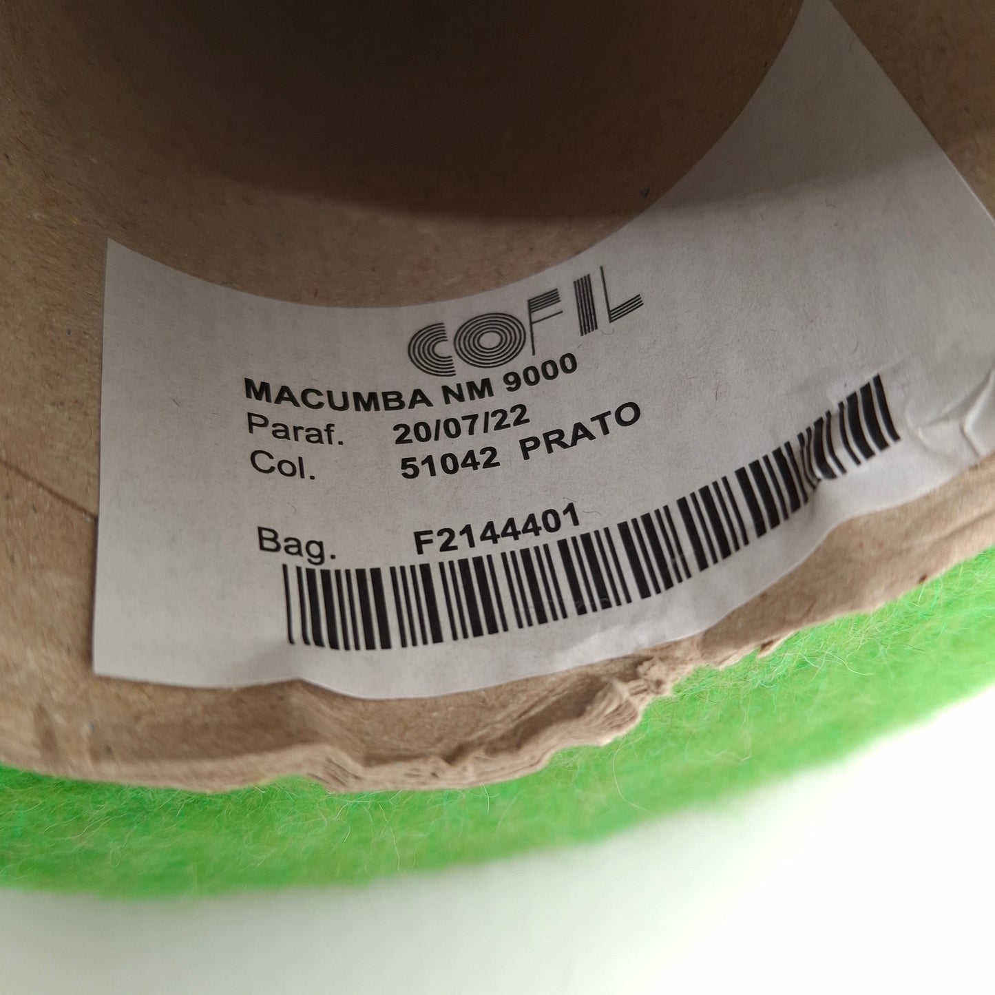 100 g weiches, gebürstetes italienisches Wollgarn, Farbe Apfelgrün Nr. 1226