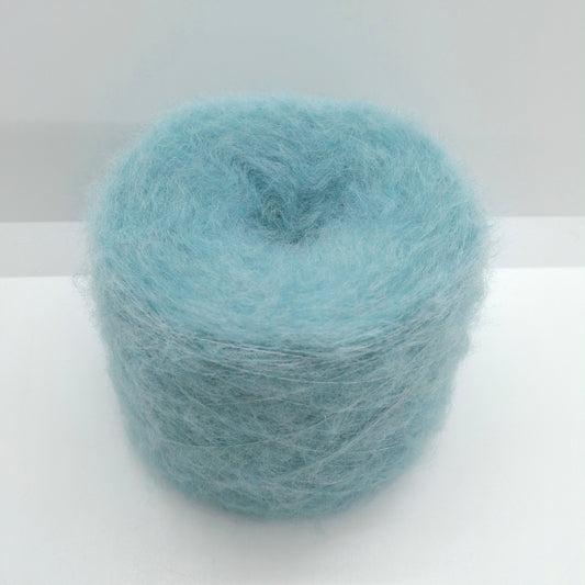 100g Lana Spazzolata filato italiano morbido colore Azzurro Acqua N.1227