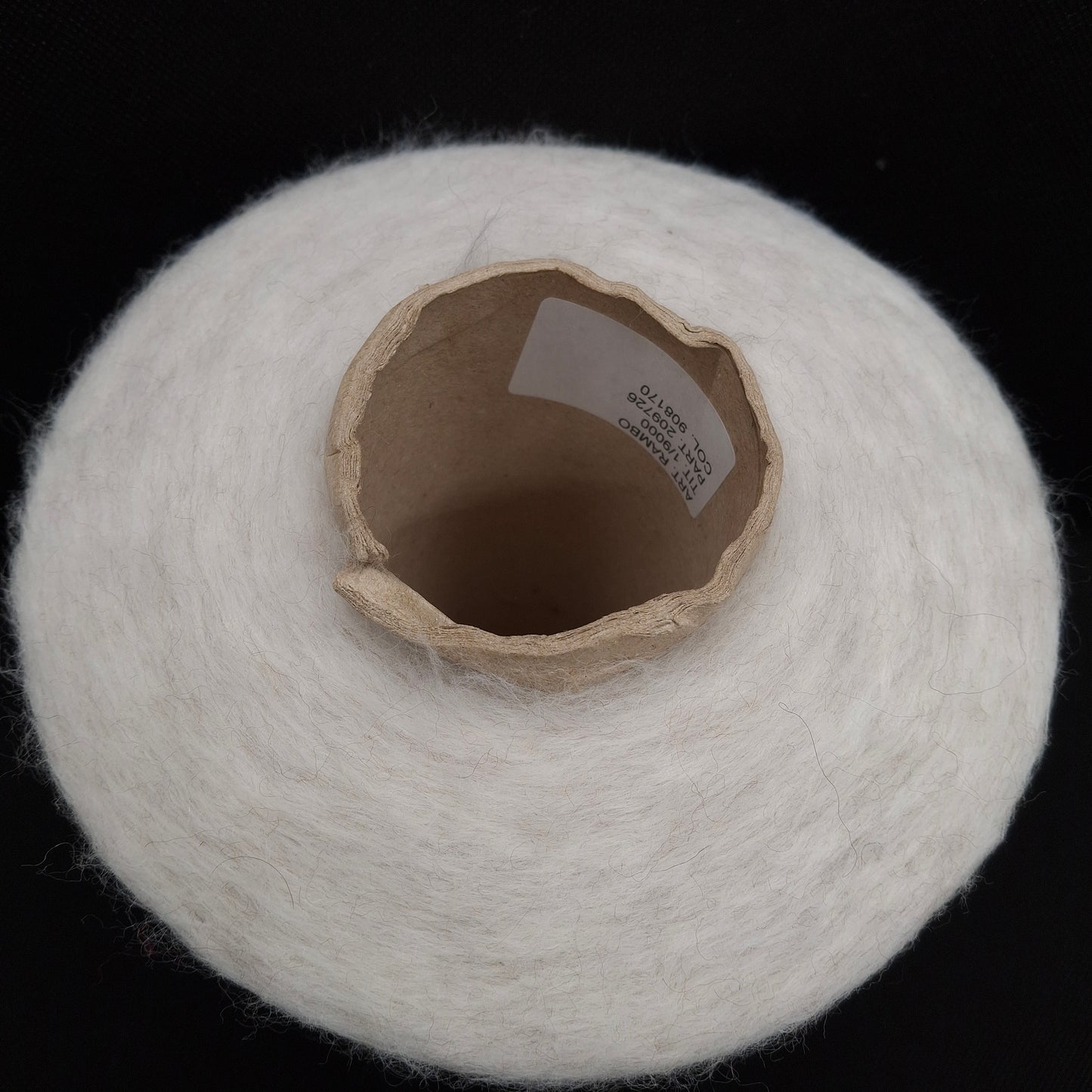 100g Brushed Wool soft Italian yarn Off-White Mélange color N.1234