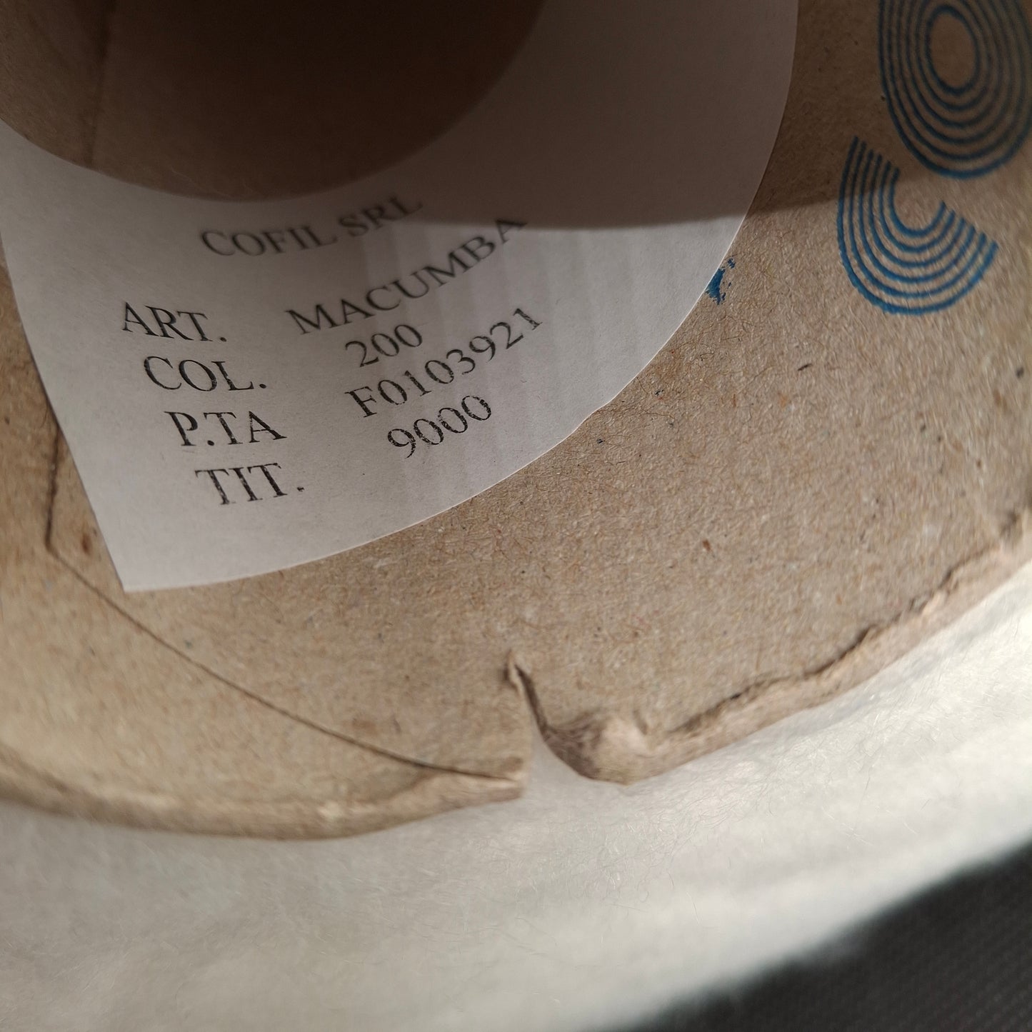 100g Brushed Wool soft Italian yarn color White N.1236