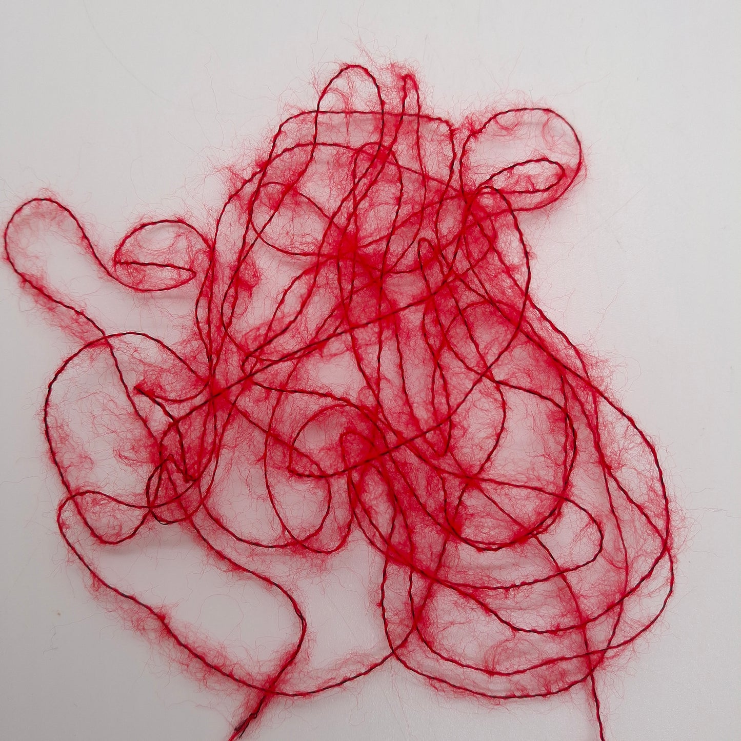 100g Brushed Wool soft Italian yarn color Red N.1238