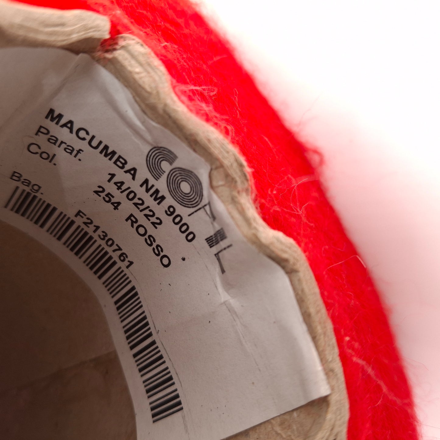 100g Brushed Wool soft Italian yarn color Red N.1238