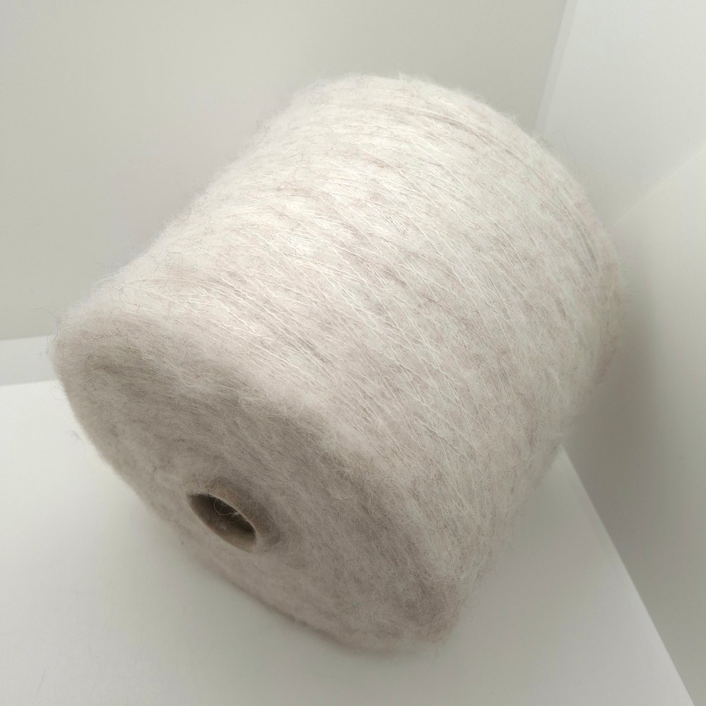 100g Brushed Wool soft Italian yarn Off-White Mélange color N.1234