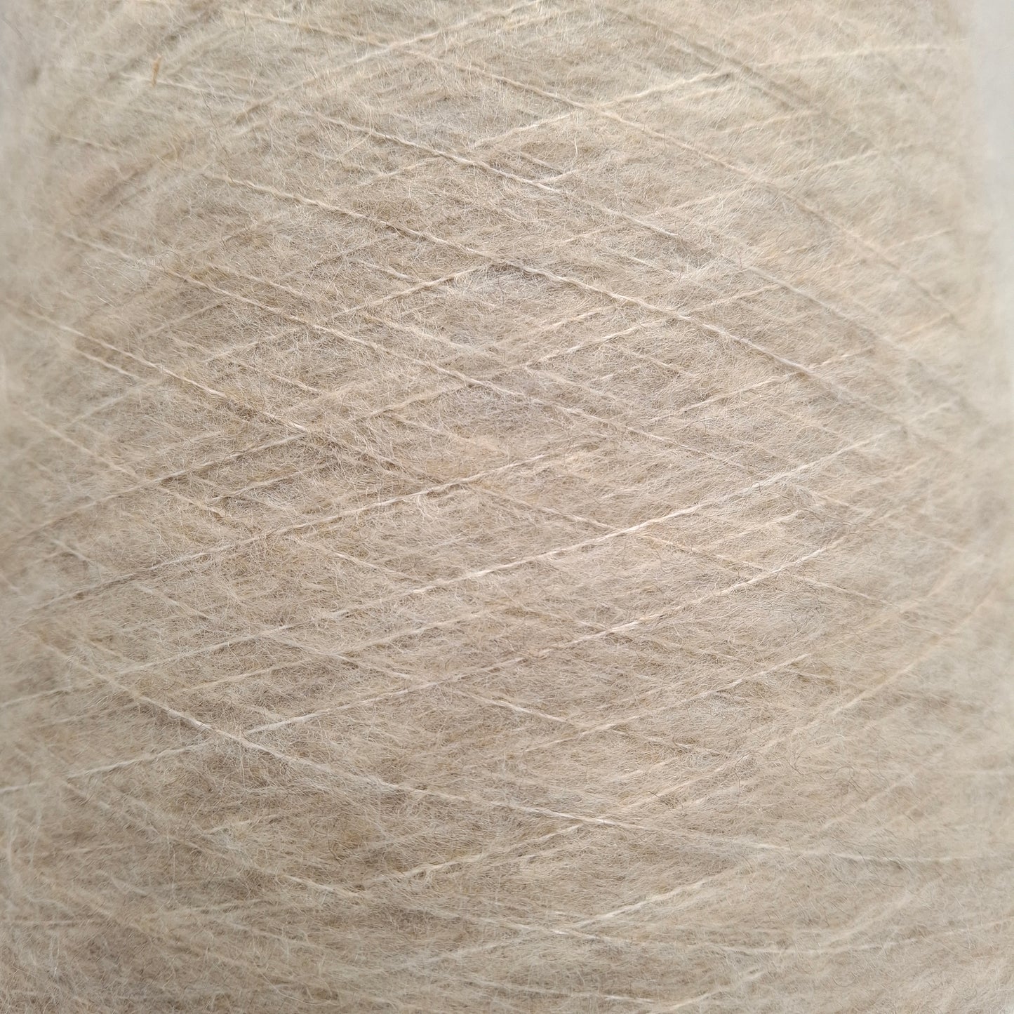 Hilo italiano suave de lana cepillada de 100 g color Beige Crudo Mélange N.1235