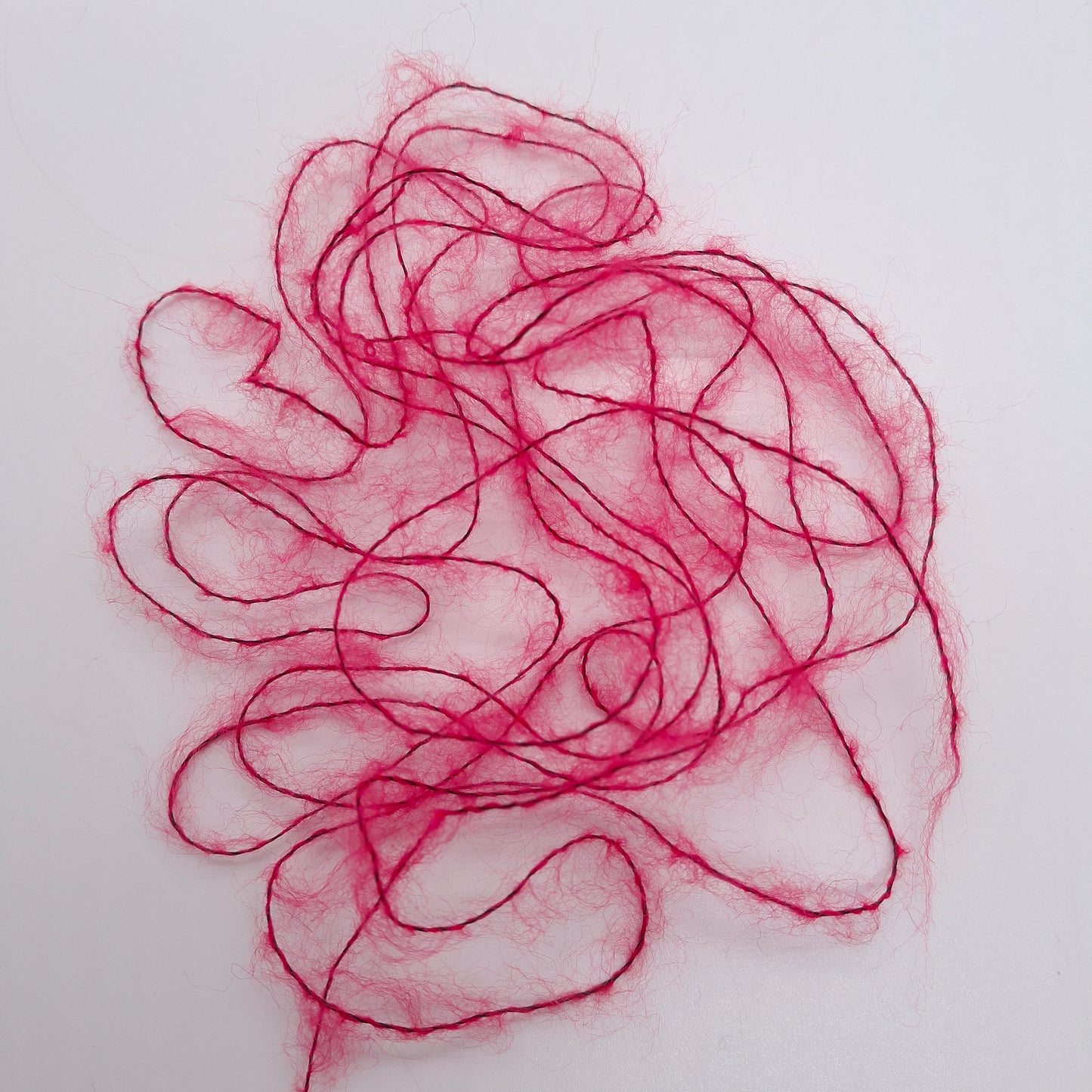 100 g weiches, gebürstetes italienisches Wollgarn, Farbe Fuchsia Nr. 1239