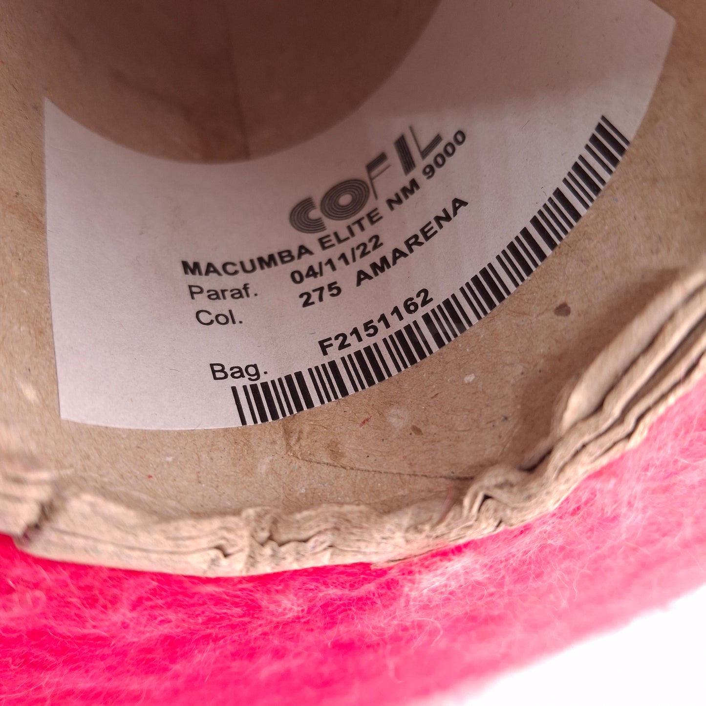 100 g weiches, gebürstetes italienisches Wollgarn, Farbe Fuchsia Nr. 1239