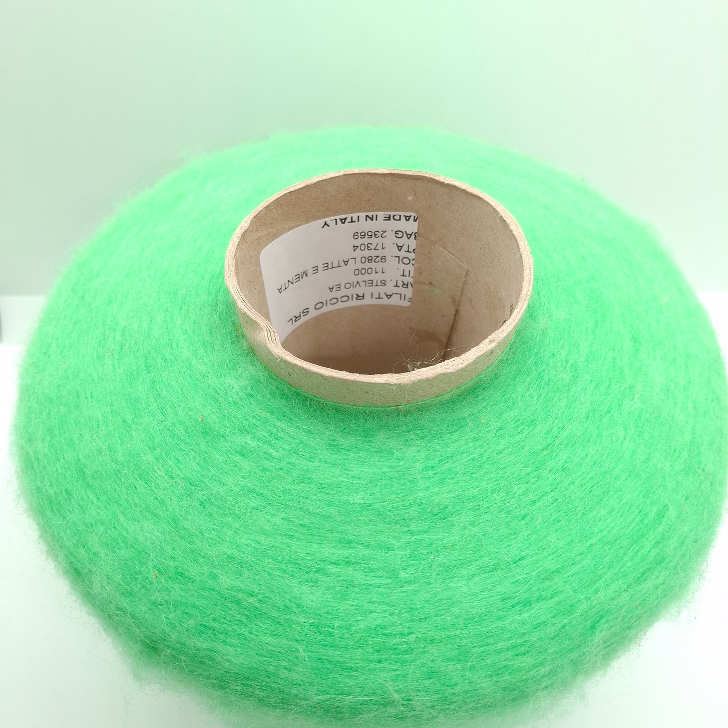 100 g de fil SuperKid Mohair doux italien, coloris Vert acide N. 1253