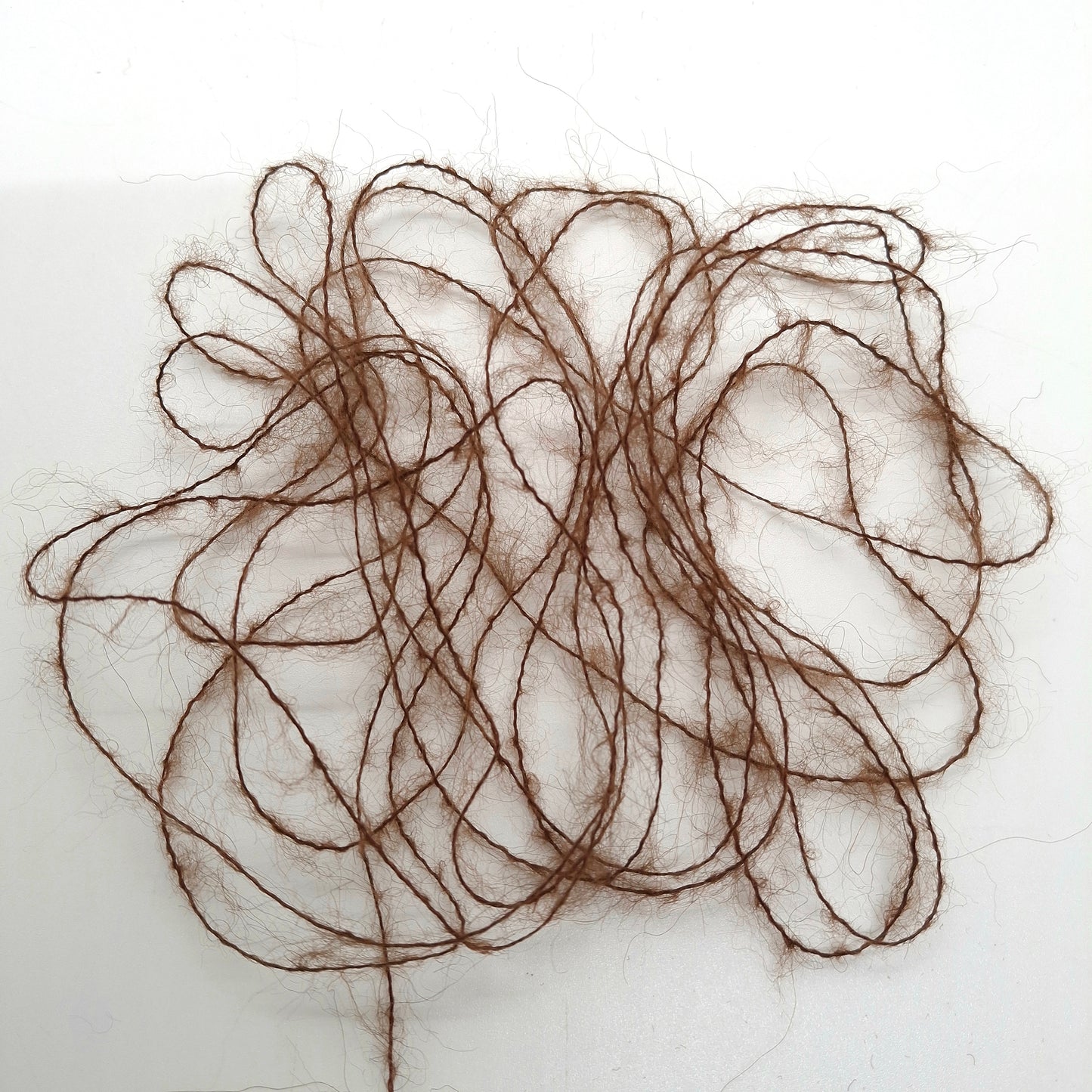 100 g de fil d'alpaga doux italien brossé, couleur marron n° 1254