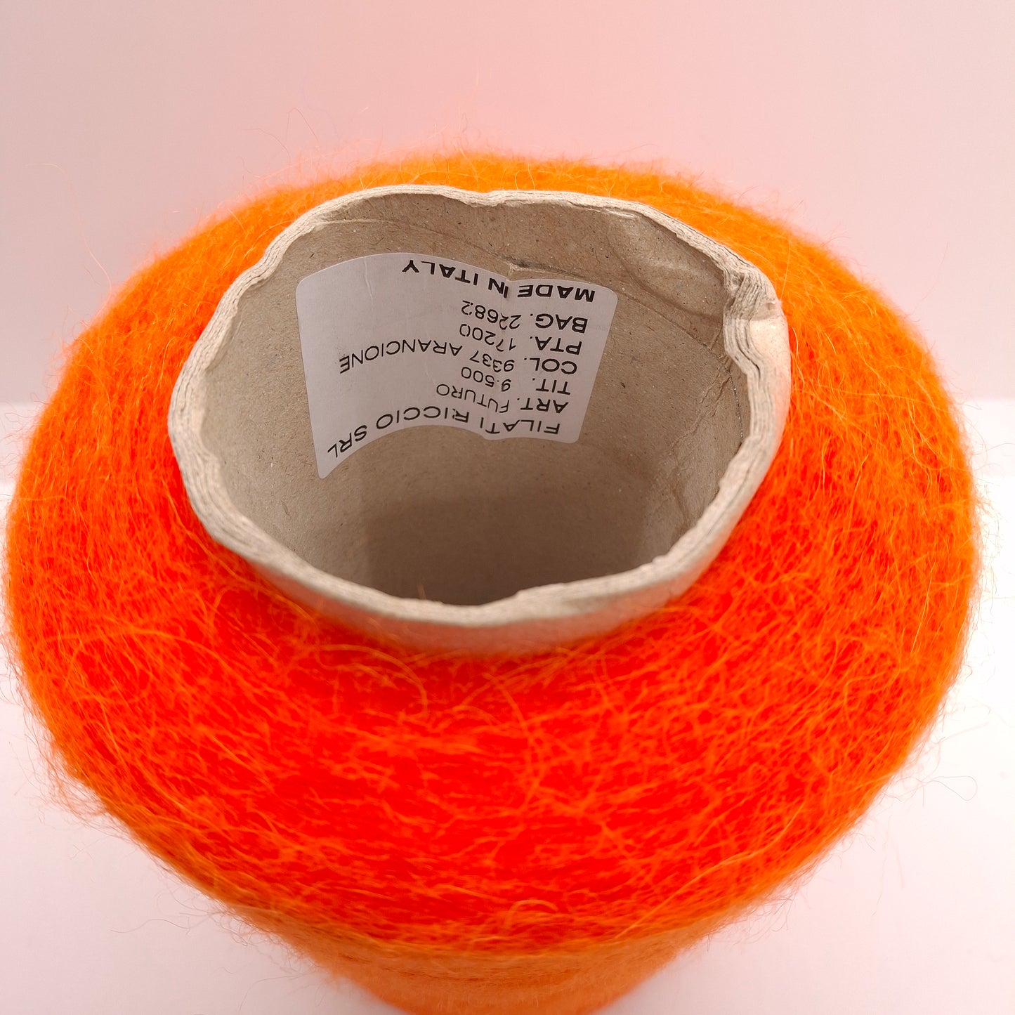 100 g de fil d'alpaga doux brossé italien, coloris orange n° 1255