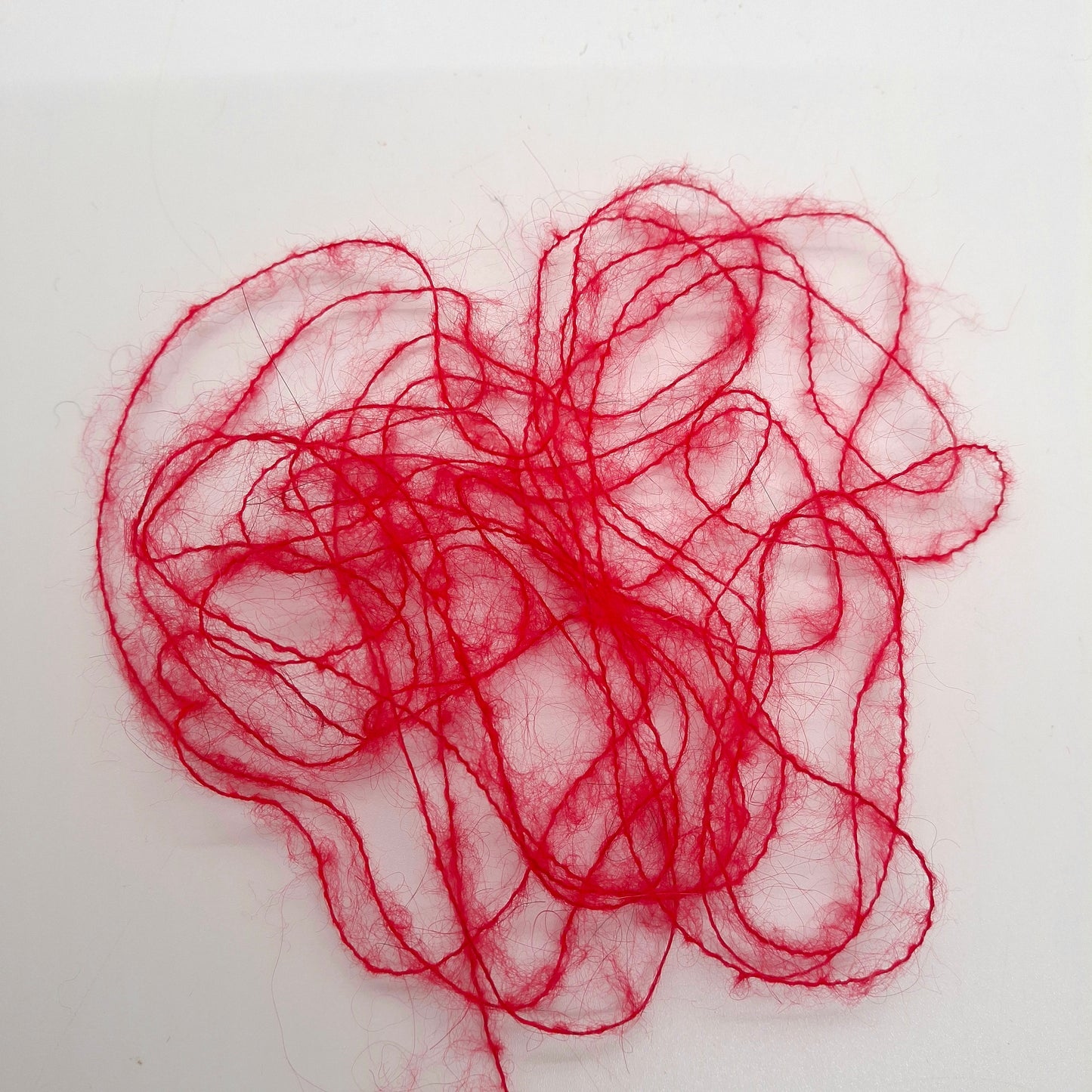 100g blødt mohair garn i italiensk farve rød nr. 1262