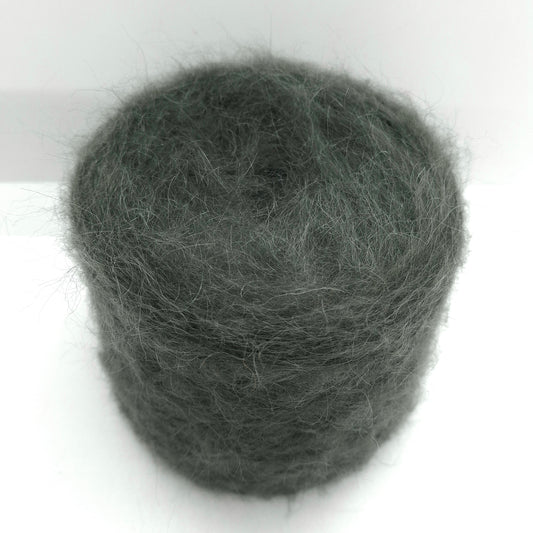 100 g de fil mohair doux italien, coloris vert-gris, réf. 1263