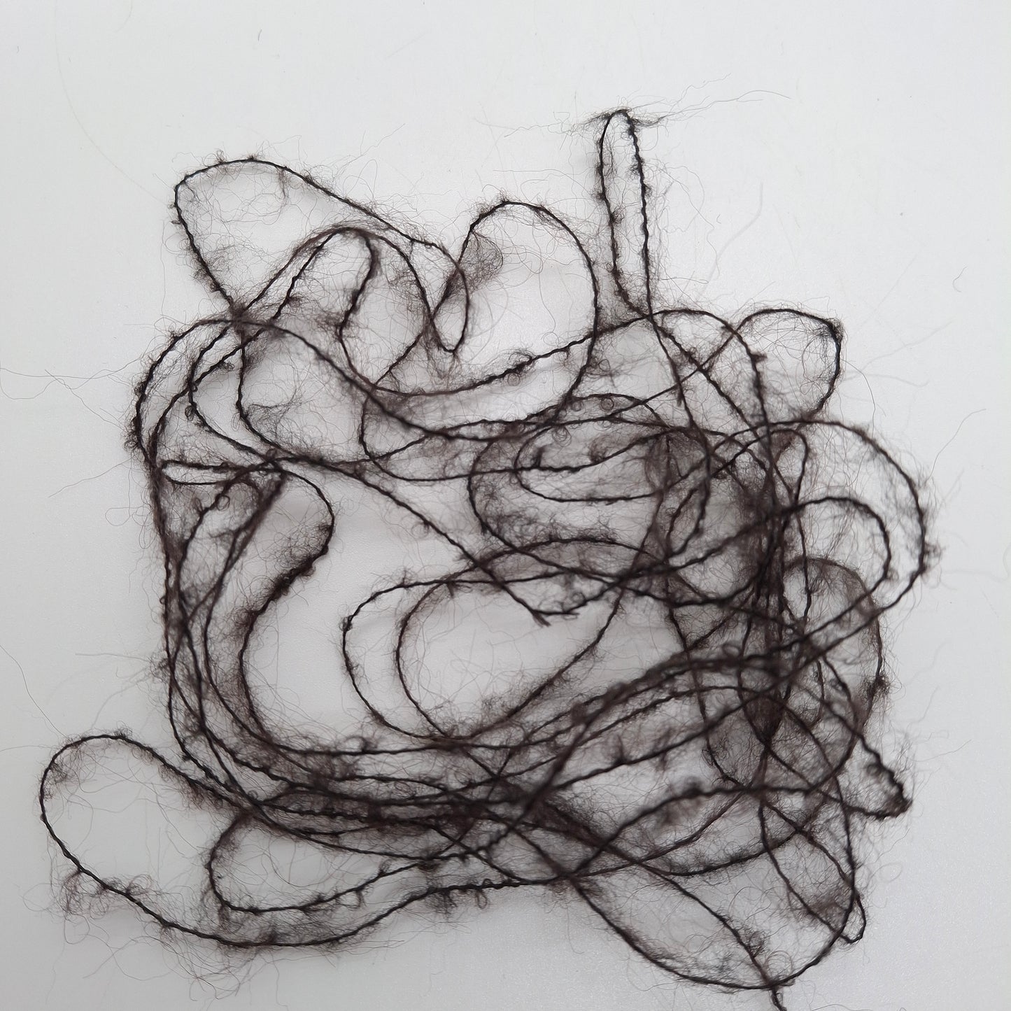 100 g de fil mohair doux italien, marron foncé, coloris n° 1260