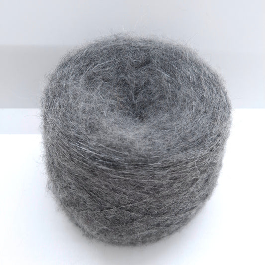100 g de fil SuperKid Mohair doux italien, coloris Gris Mélange N. 1252