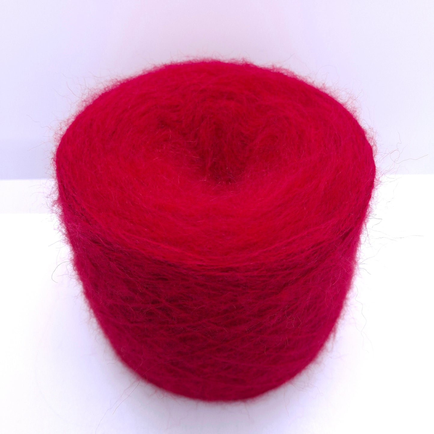 100g Mohair Uld Italiensk garn farve Mørkerød N.1273