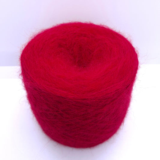 100g Mohair Uld Italiensk garn farve Mørkerød N.1273