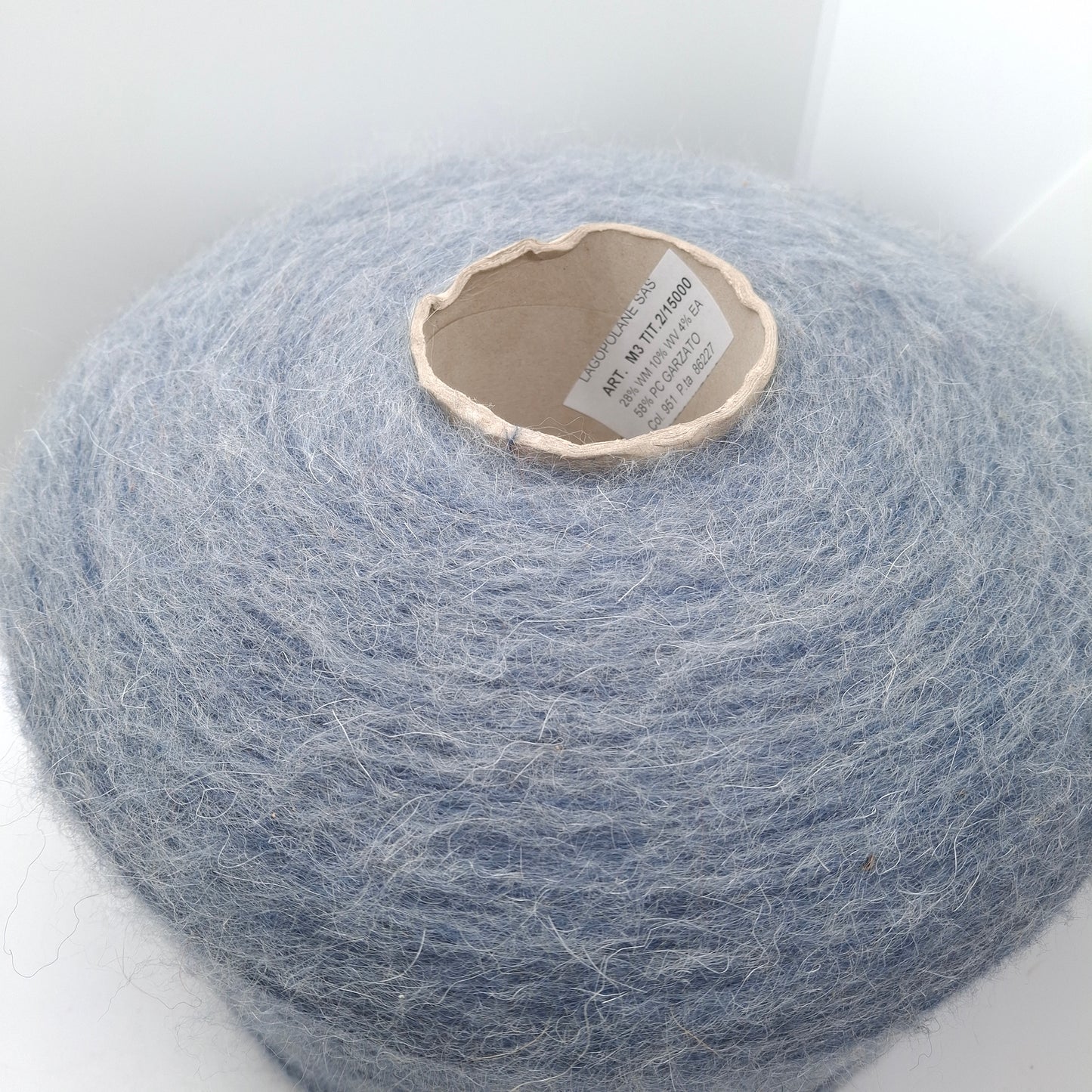100g Mohair Lana filato italiano colore Blu Jeans Grigino N.1291