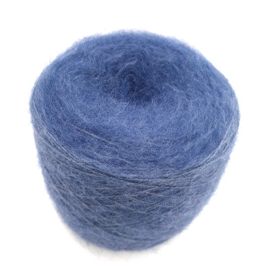 100g Mohair Lana filato italiano colore Blu Jeans N.1290