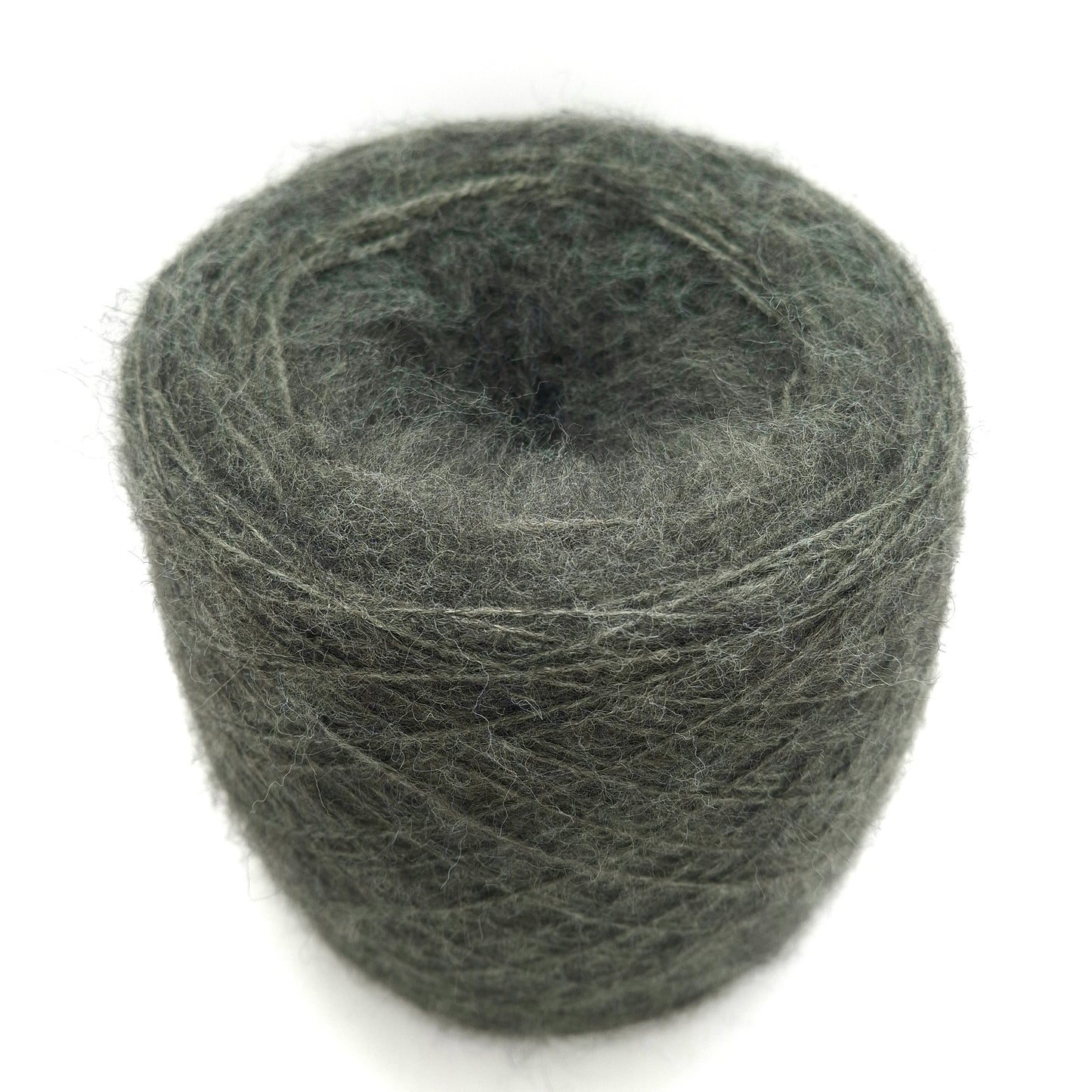 100 g de laine mohair italienne, coloris vert-gris N. 1282