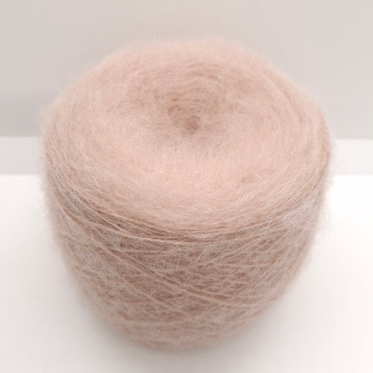 100 g de laine mohair italienne, coloris rose poudré N. 1287