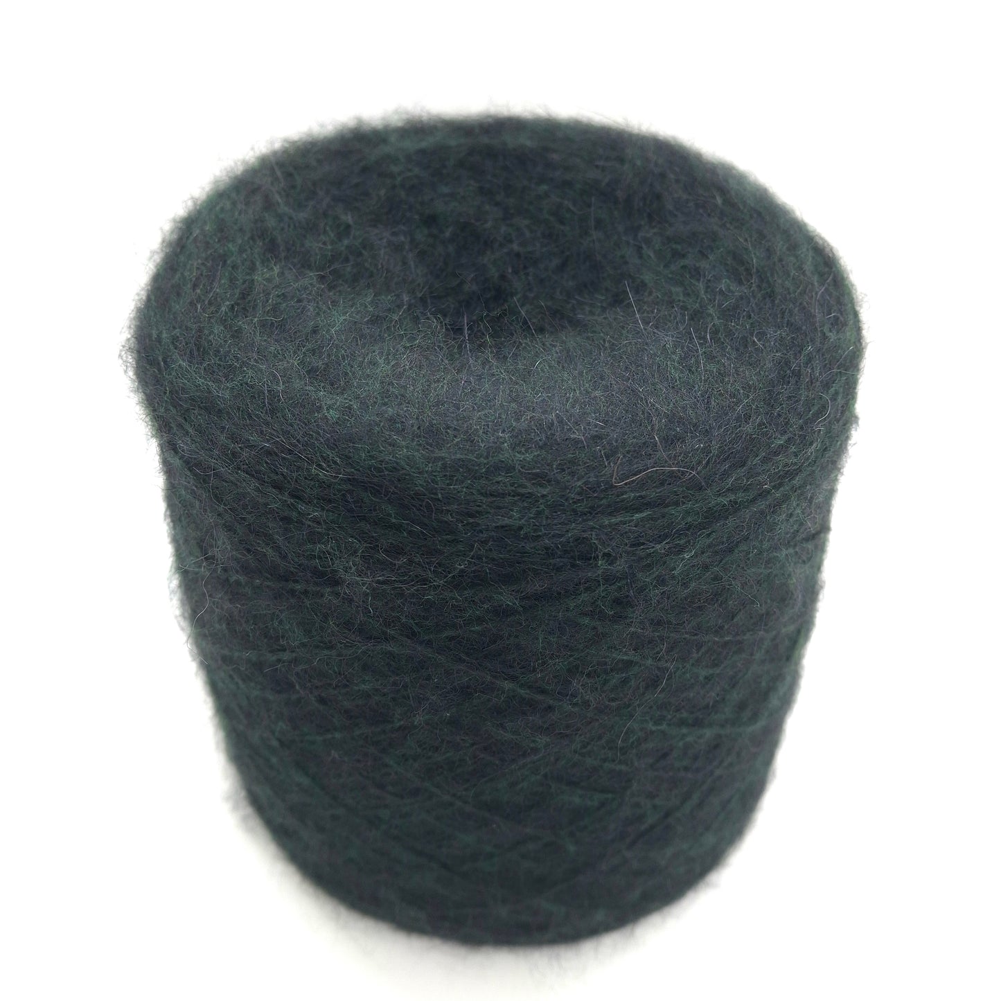 100 g de laine mohair italienne, coloris vert et noir, réf. 1281