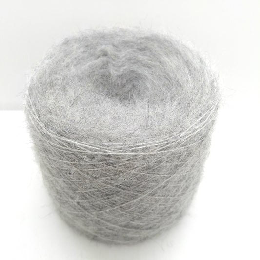 100 g de laine mohair italienne, coloris gris clair N. 1278