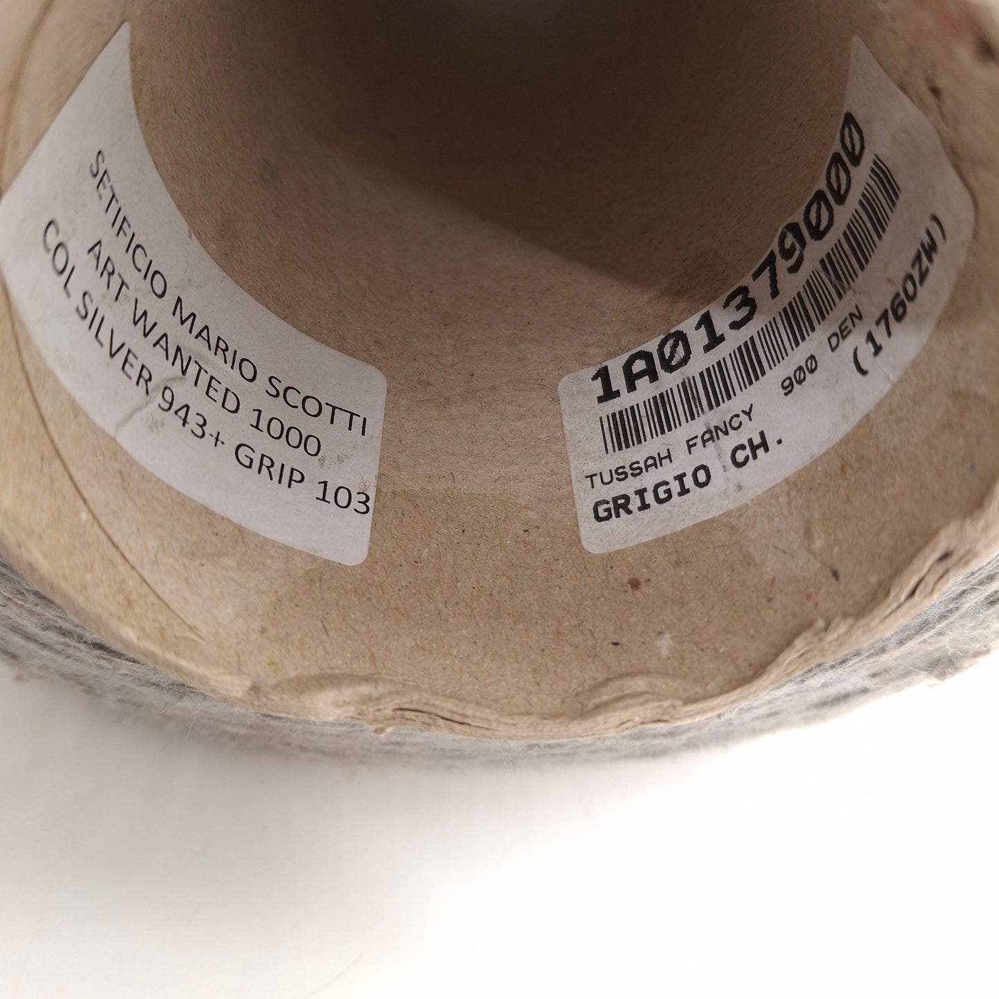 Seta Tussah 100% filato italiano Irregolare colore Grigio Mélange N.1305