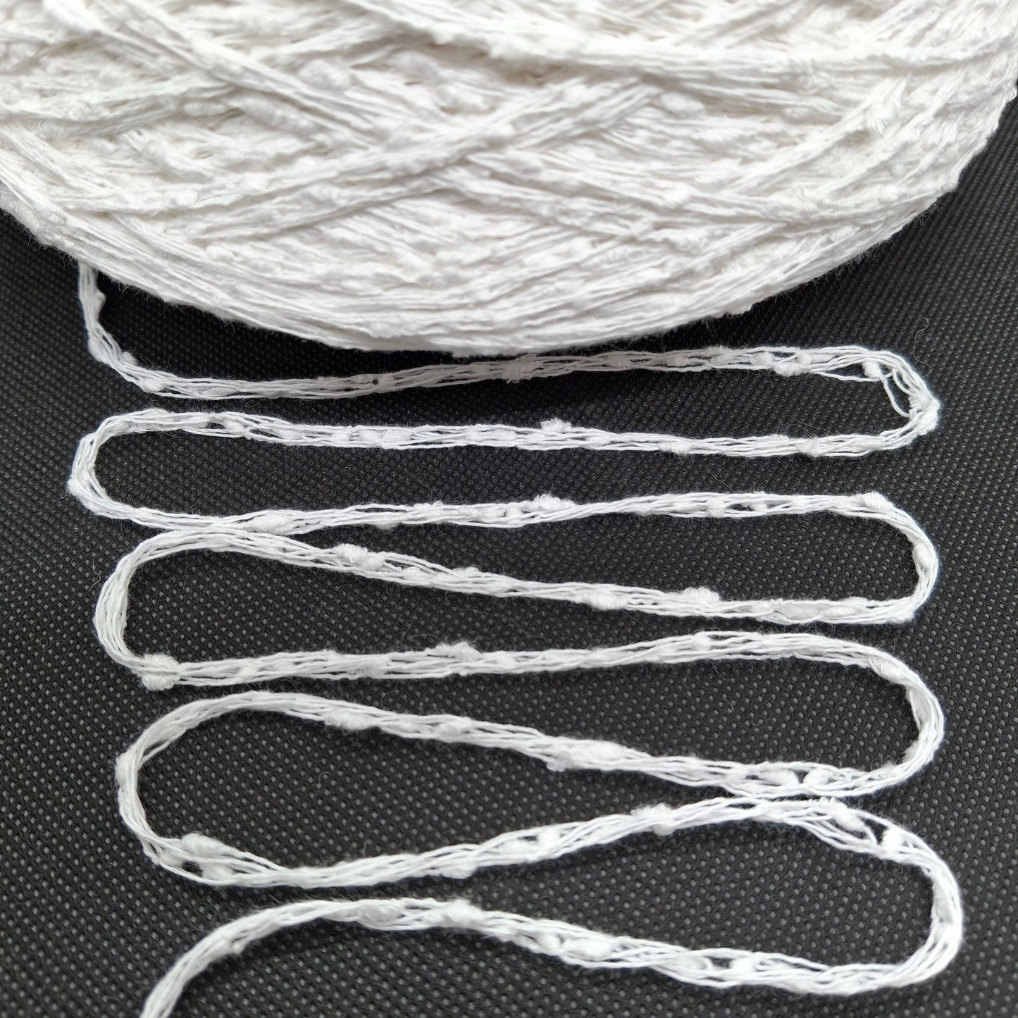 100g Soft Fantasy Bomuldsgarn Italiensk Farve Optisk Hvid N.1298