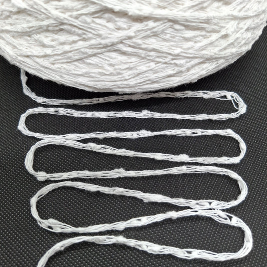 100g Soft Fantasy Bomuldsgarn Italiensk Farve Optisk Hvid N.1298